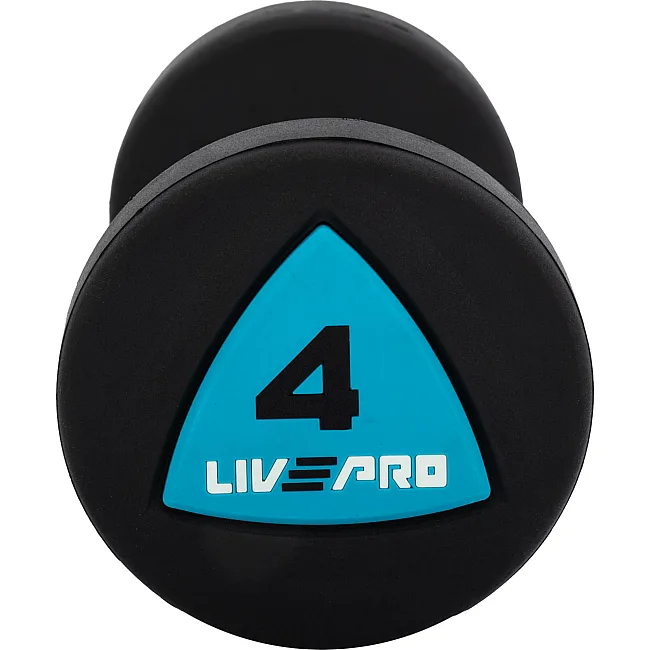Гантели профессиональные
 с полиуретановым покрытием LiveUp LP8002-4 2шт по 4кг