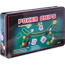 Набор для покера в металлической коробке Professional Poker chips SP-SPORT IG-4394 300 фишек