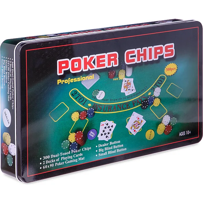 Набор для покера в металлической коробке Professional Poker chips SP-SPORT
 IG-4394 300 фишек