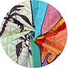 Полотенце для пляжа и бассейна из микрофибры SURFBOARD BEACH TOWEL T-SBT 80х160 см (Голубой)
