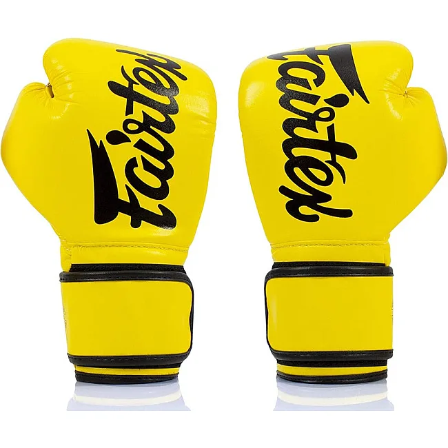 Боксерські рукавиці Fairtex BGV14 Yellow (бинти в комплекті)
