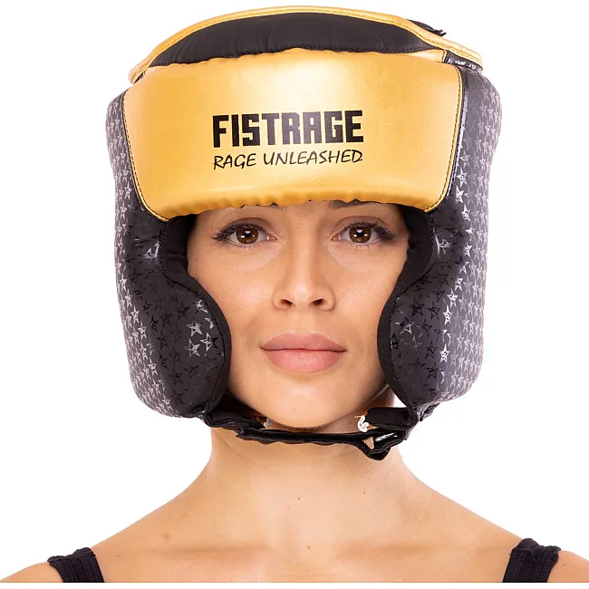 Шлем для бокса в мексиканском стиле
 FLEX FISTRAGE VL-5500 (Черный-золотой)
