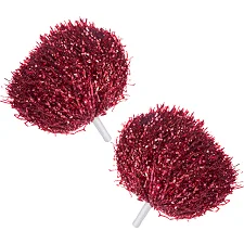 Помпони блискучі для чирлідингу з ручками SP-SPORT Pom-Poms C-1680 1шт (Червоний)
