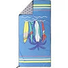 Полотенце для пляжа и бассейна из микрофибры SURFBOARD BEACH TOWEL T-SBT 80х160 см (Голубой)