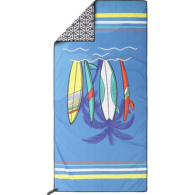 Полотенце для пляжа и бассейна из микрофибры SURFBOARD BEACH TOWEL T-SBT 80х160 см (Голубой)