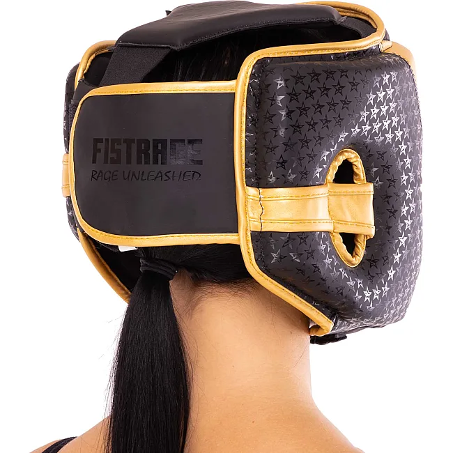 Шлем для бокса в мексиканском стиле
 FLEX FISTRAGE VL-5500 (Черный-золотой)