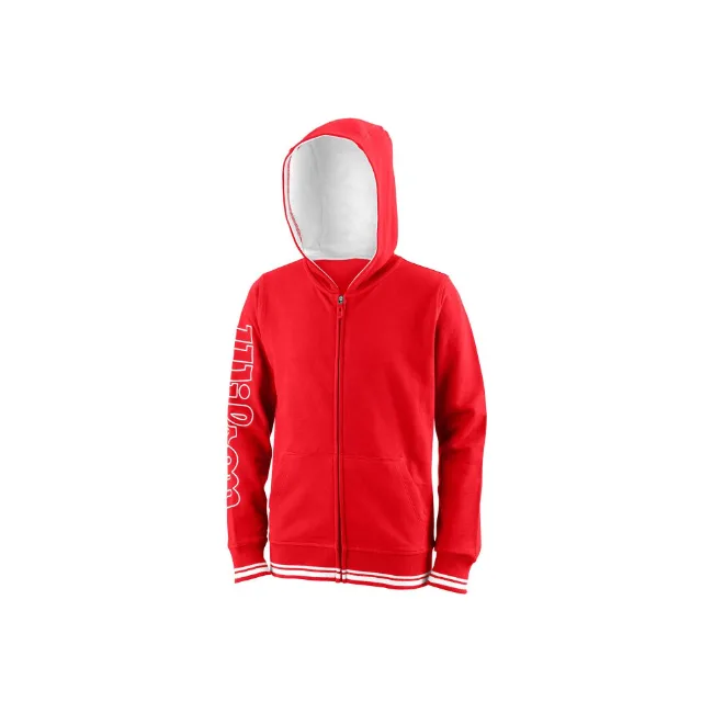 Детская толстовка Wilson TEAM II FZ HOODY Y red