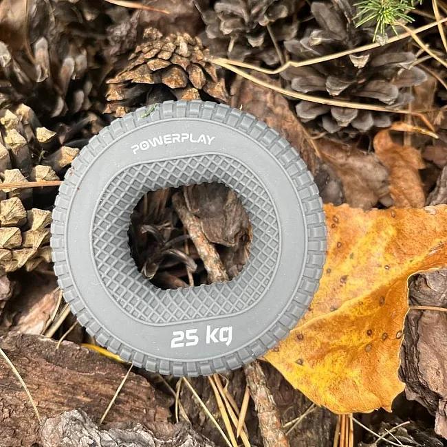 Эспандер кистевой силиконовый PowerPlay PP-4333 Large 25 кг. Серый