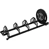 Стойка горизонтальная для бамперных блинов дисков передвижная Bumper Plate Rack Mdbuddy TA-1691
130 см
x30x26см