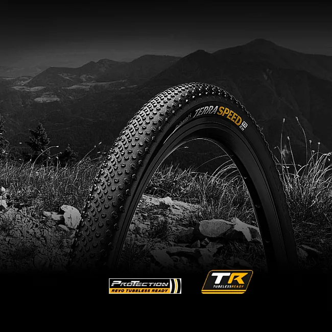 Бескамерная покрышка CONTINENTAL Terra Speed ProTection 28" | 700 x 40C | 28 x 1.50 черная/коричневая, складная skin