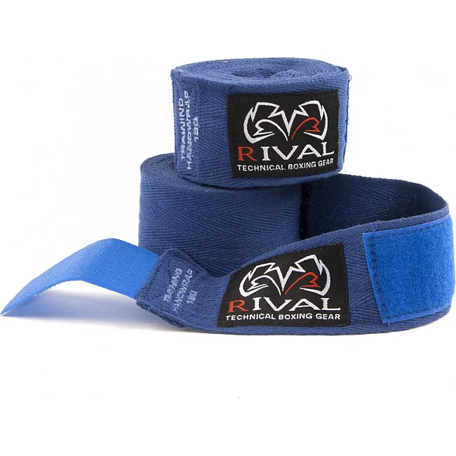 Боксерские бинты Rival Cotton Blue