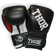 Боксерские перчатки THOR RING STAR PU /черно-бело-красные