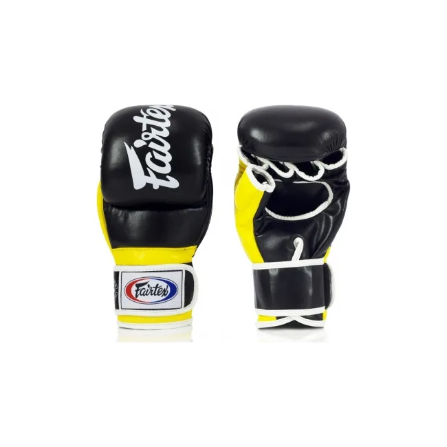 Перчатки для ММА Fairtex FGV18 Super Sparring Gloves Black Yellow