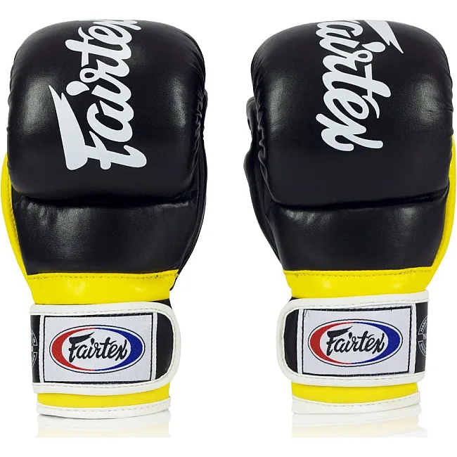 Перчатки для ММА Fairtex FGV18 Super Sparring Gloves Black Yellow