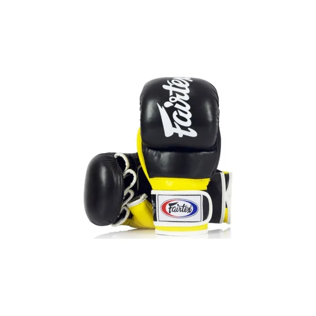 Перчатки для ММА Fairtex FGV18 Super Sparring Gloves Black Yellow