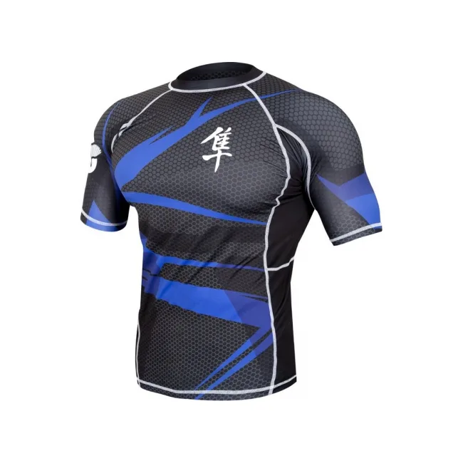 Рашгард Hayabusa Metaru Black-Blue с кор. рукавом