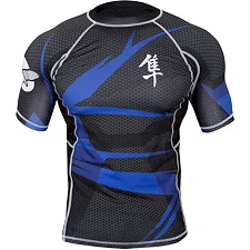 Рашгард Hayabusa Metaru Black-Blue з кор. рукавом