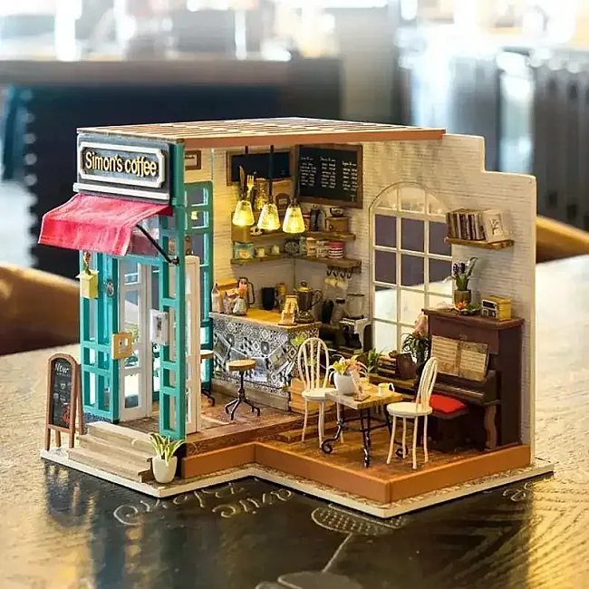 Конструктор 3D міні-будинок Robotime Rolife Simon's Coffee DG109