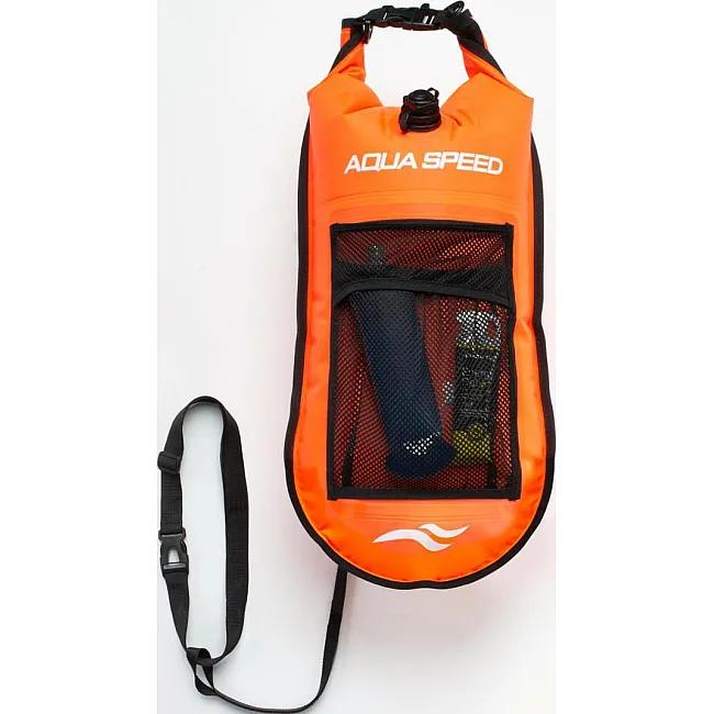 Буй для плавания с карманом Aqua Speed OPEN WATER SWIM BUOY+POCKET 63230 оранжевый 17 литров