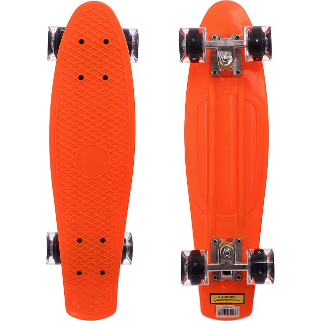 Пенни борд Penny Board круизер пластиковый со светящимися колесами 22