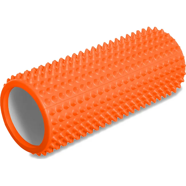 Роллер массажный цилиндр (ролик мфр) 33см Needle Roll SP-SPORT FI-1730 (Оранжевый)