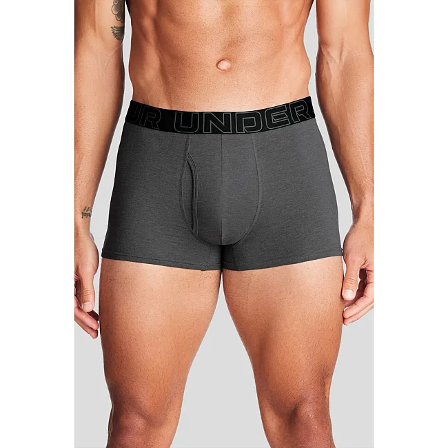 Мужские трусы UNDER ARMOUR PERFORMANCE COTTON - SOLID 3 3PK серый, красный, черный