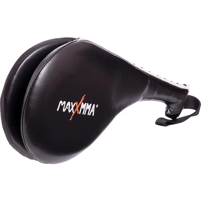 Ракетка хлопушка для тхэквондо двойная PU MAXXMMA
 MF01 1шт (Черный-белый)