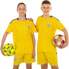 Дитяча футбольна форма із символікою збірної УКРАЇНА 2025 SP-SPORT CO-4659 20-30 (Жовтий)