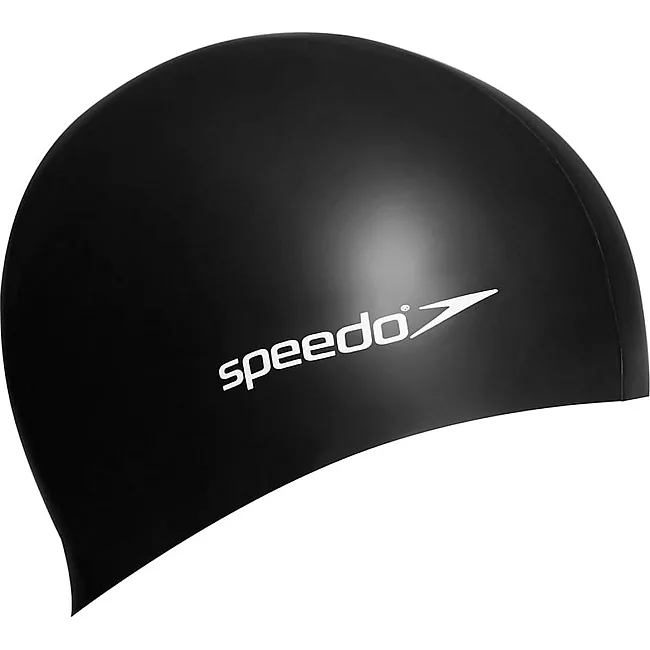 Шапочка для плавания детская Speedo FLAT SILCONE CAP TEAM JU черный