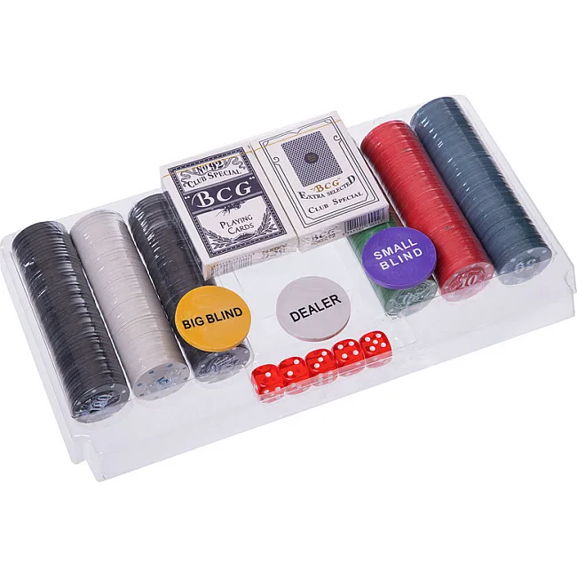 Набор для покера в пластиковом кейсе Texas Holdem Poker set SP-SPORT
 300S-C 300 фишек