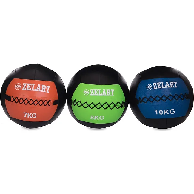 М'яч набивний медичний для кросфіту WALL BALL ZELART
 FI-5168-10 10кг
