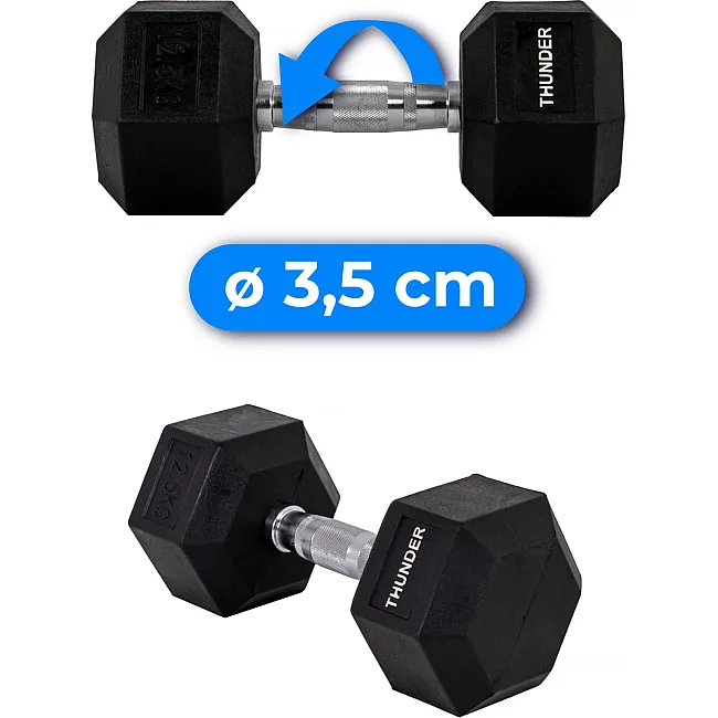 Гантель шестигранная THUNDER 12,5 кг (1шт)