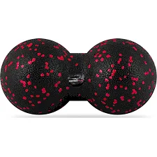 Масажний м'яч подвійний PowerPlay PP-4352 Epp foam peanut ball (d8*16cm.) Чорно/Червоний