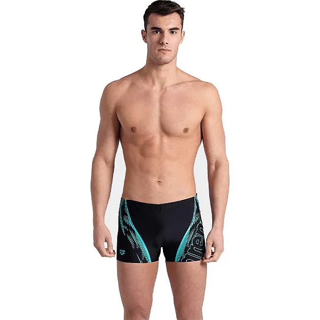 Плавки мужские Arena SWIM SHORT GRAPHIC черный, бирюзовый