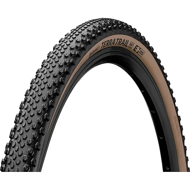Покрышка бескамерная Continental Terra Trail ShieldWall 28" | 700 x 40C | 28 x 1.50 черная/коричневая складная skin