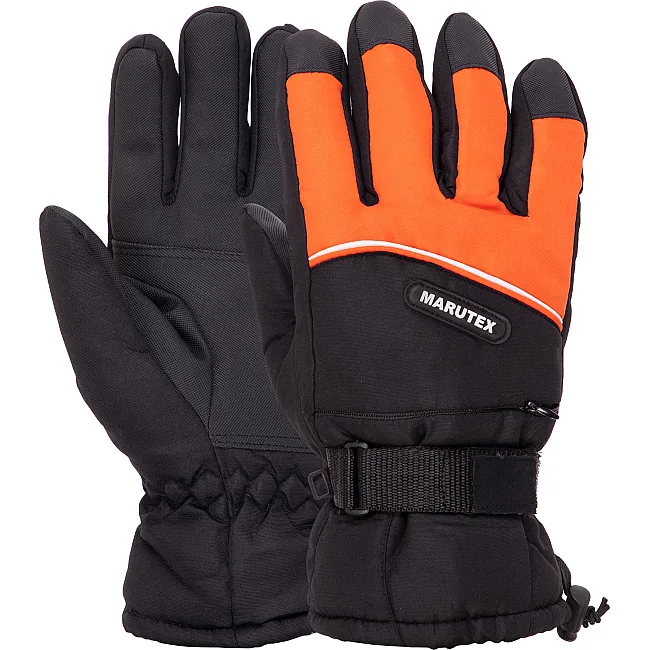 Рукавички для лиж та сноуборду чоловічі MARUTEX AG-903 (Чорний-оранжевий)