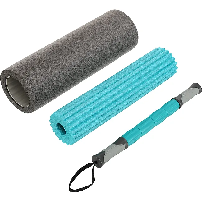 Йога ролер набір 3 в 1 (масажер + два ролери для йоги) 45см ZELART
 FI-5715
