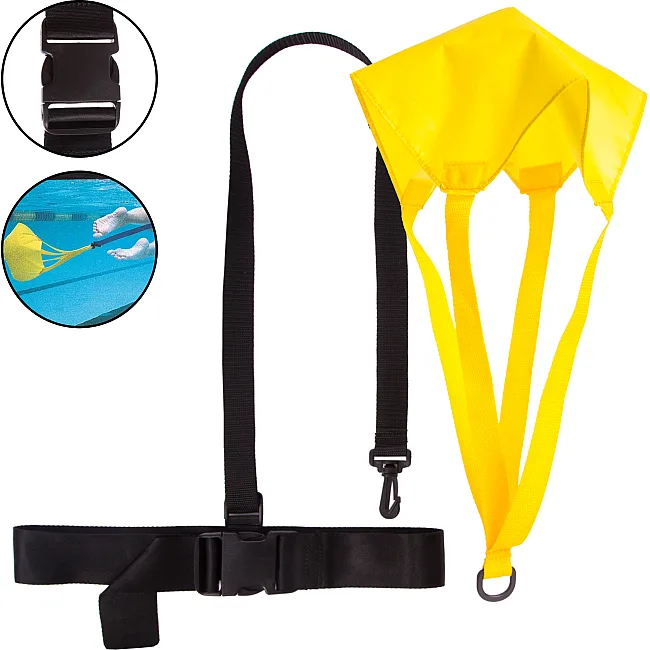 Парашют тормозной для плавания с поясом и эластичным жгутом SP-PLANETA
 SWIMMING BELT WITH CHUTE PL-3039