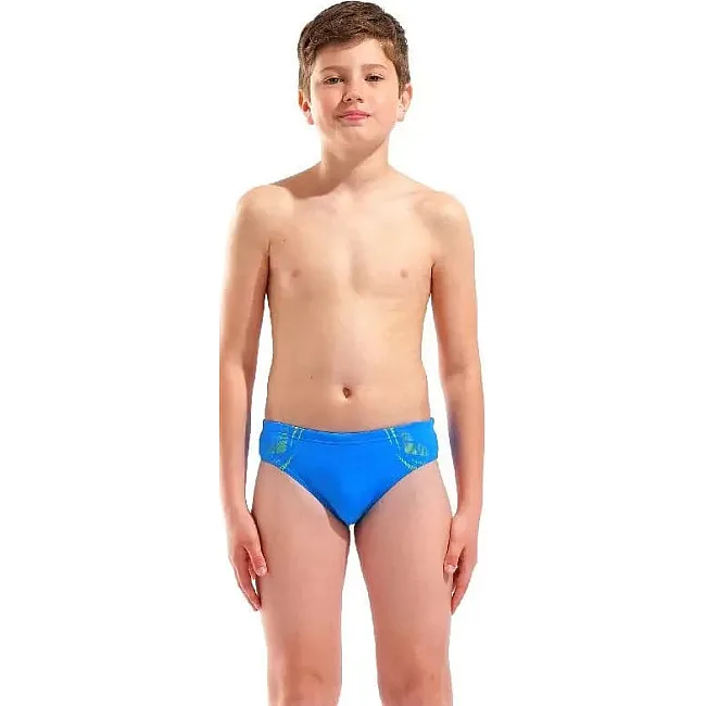 Плавки слепые для мальчиков Arena POSEIDONIA SWIM BRIEFS голубой, желтый