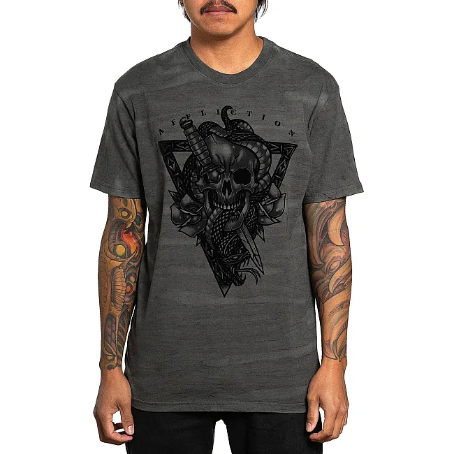 Футболка AFFLICTION Sacred Strike Charcoal Camo