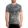 Футболка AFFLICTION Serpent Command Silver Lava Wash