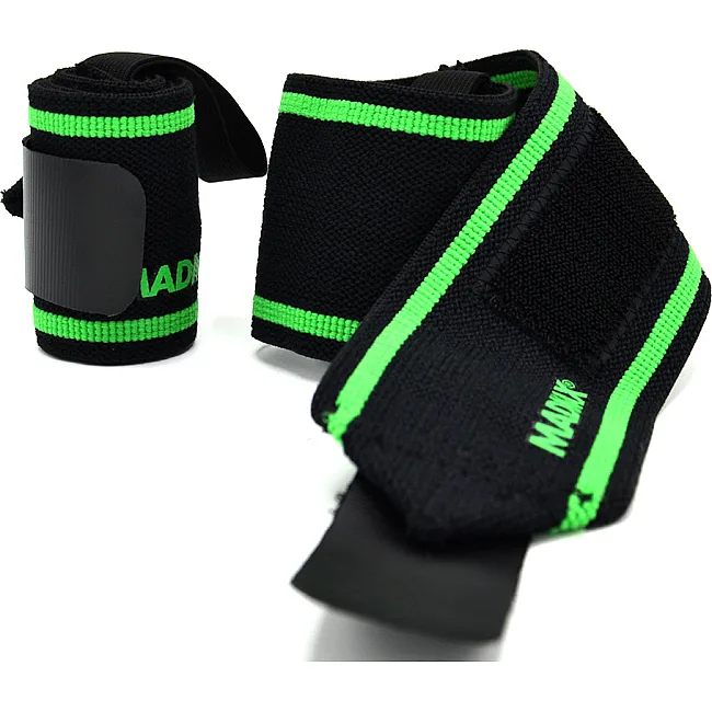 Кистовые бинты MADMAX MFA-298 Wrist Wraps 18" Black/Green (пара)