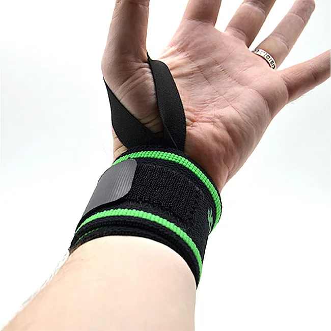 Кистовые бинты MADMAX MFA-298 Wrist Wraps 18" Black/Green (пара)