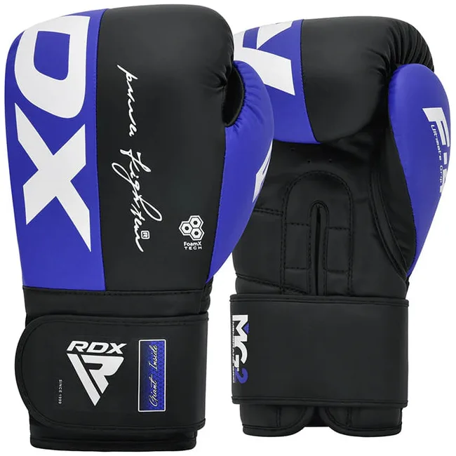 Рукавички для боксу RDX F4 Hook & Loop Blue Black