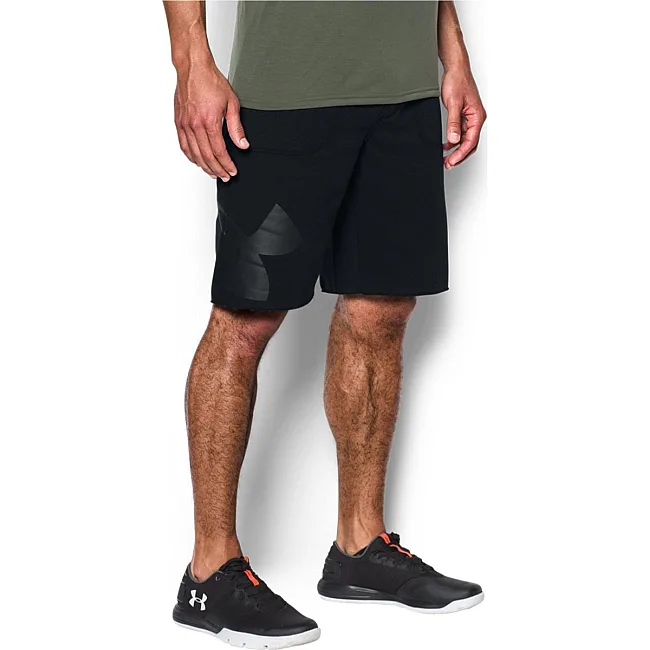 Шорты Under Armour Rival Fleece Exploded Logo Midnight Black