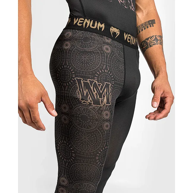 Компресійні штани VENUM Santa Muerte Dark Side - Black Brown