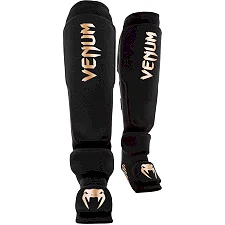 Защита ног Venum Kontact Evo Black Gold