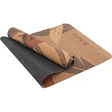 Коврик для йоги Пробковый каучуковый двухслойный Yoga mat BLOOM LB7120 183x61мx0.3cм