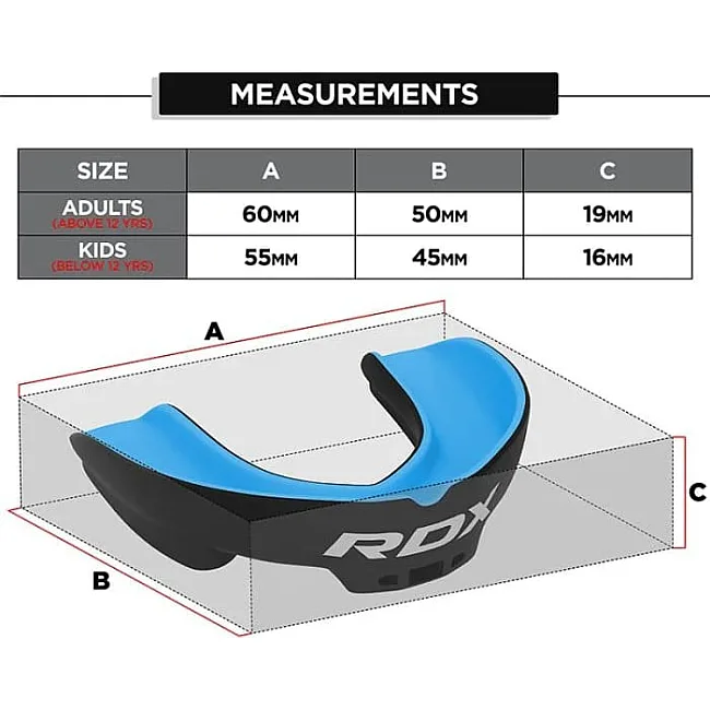 Капа RDX MOUTH GUNDER ARMOURRD JUNIOR синий, белый (для детей) One Size