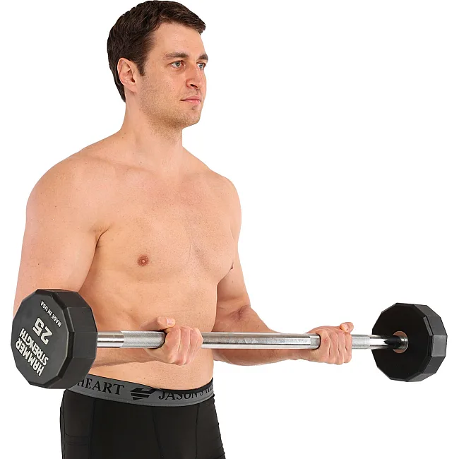 Штанга неразборная с фиксированным весом прямая PEV HAMMER STRENGHT TA-9979-25 (Черный)